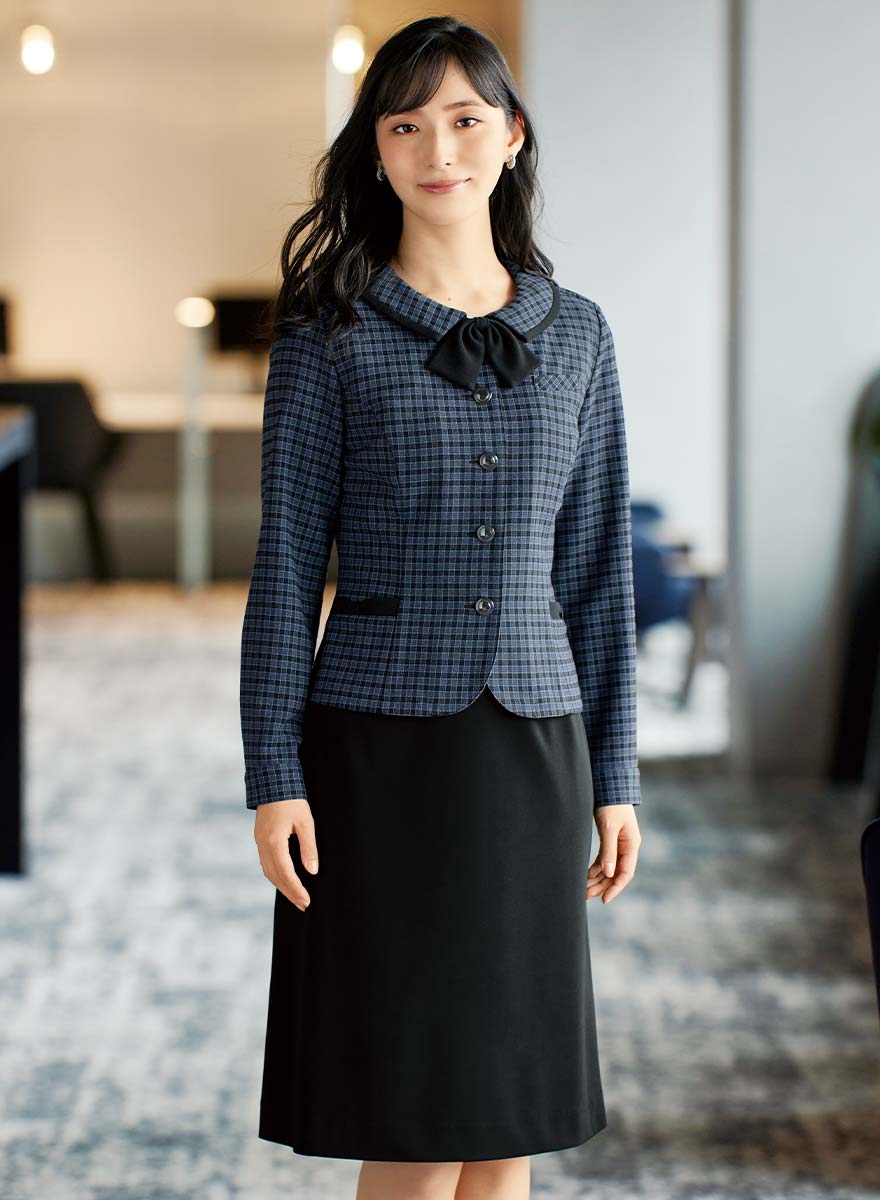 アンジョア ジャケット 9号 事務服 制服 オフィス OL joie 秋冬 ソフト