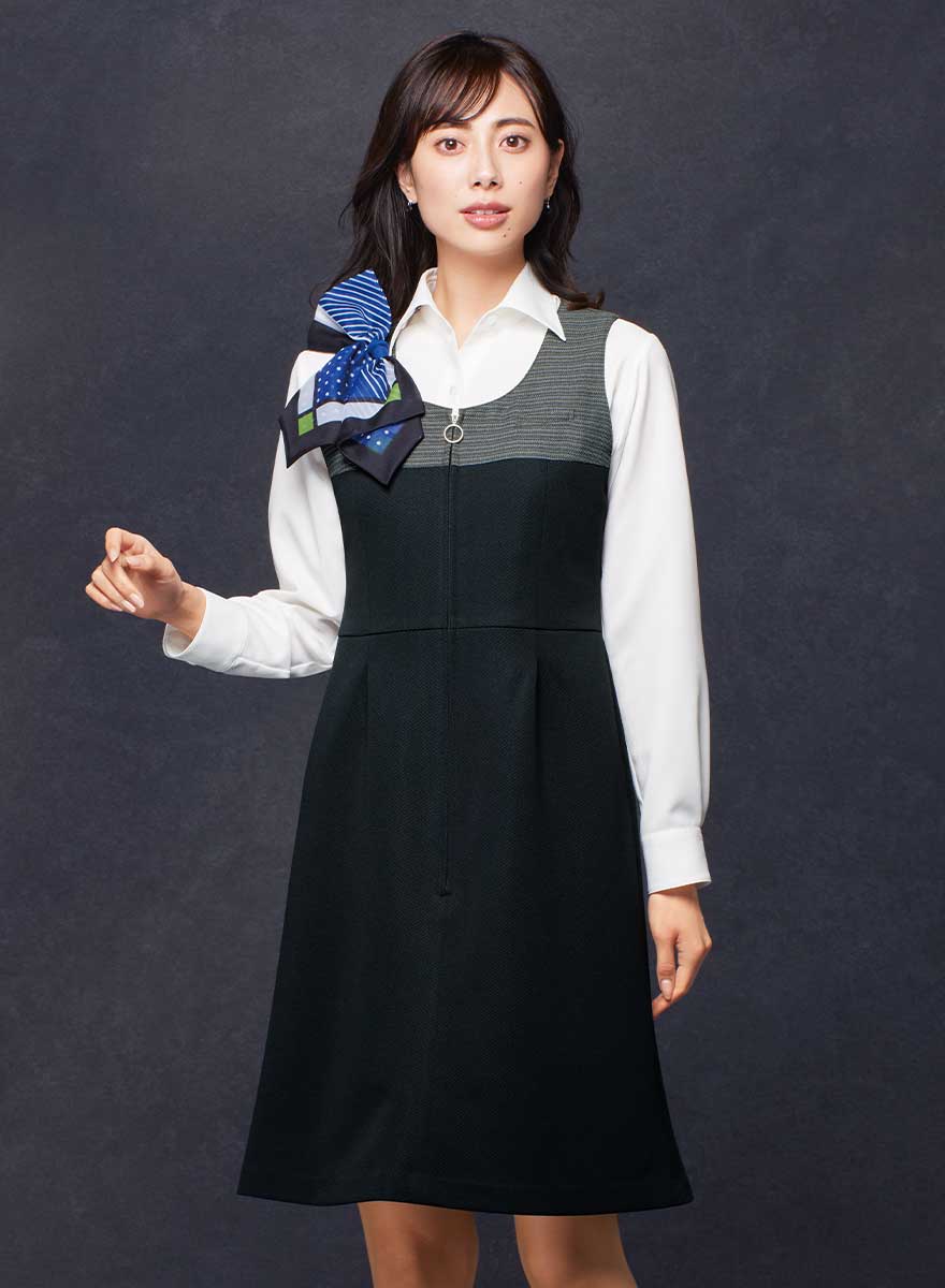 オフィス 事務服 制服 en joie アンジョア ワンピース 66420 - 4