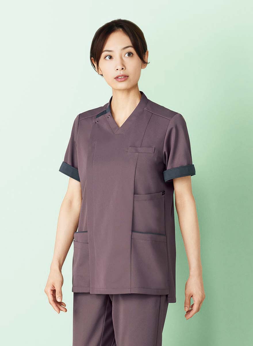 半袖スクラブジャケット(男女兼用) R8591 (リゼルヴァ)商品画像2