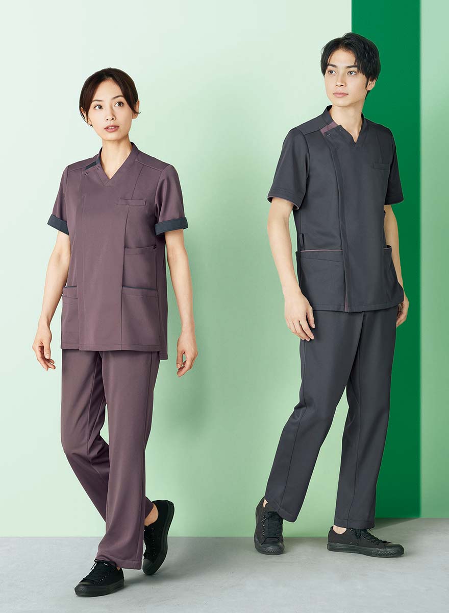 半袖スクラブジャケット(男女兼用) R8591 (リゼルヴァ)商品画像3