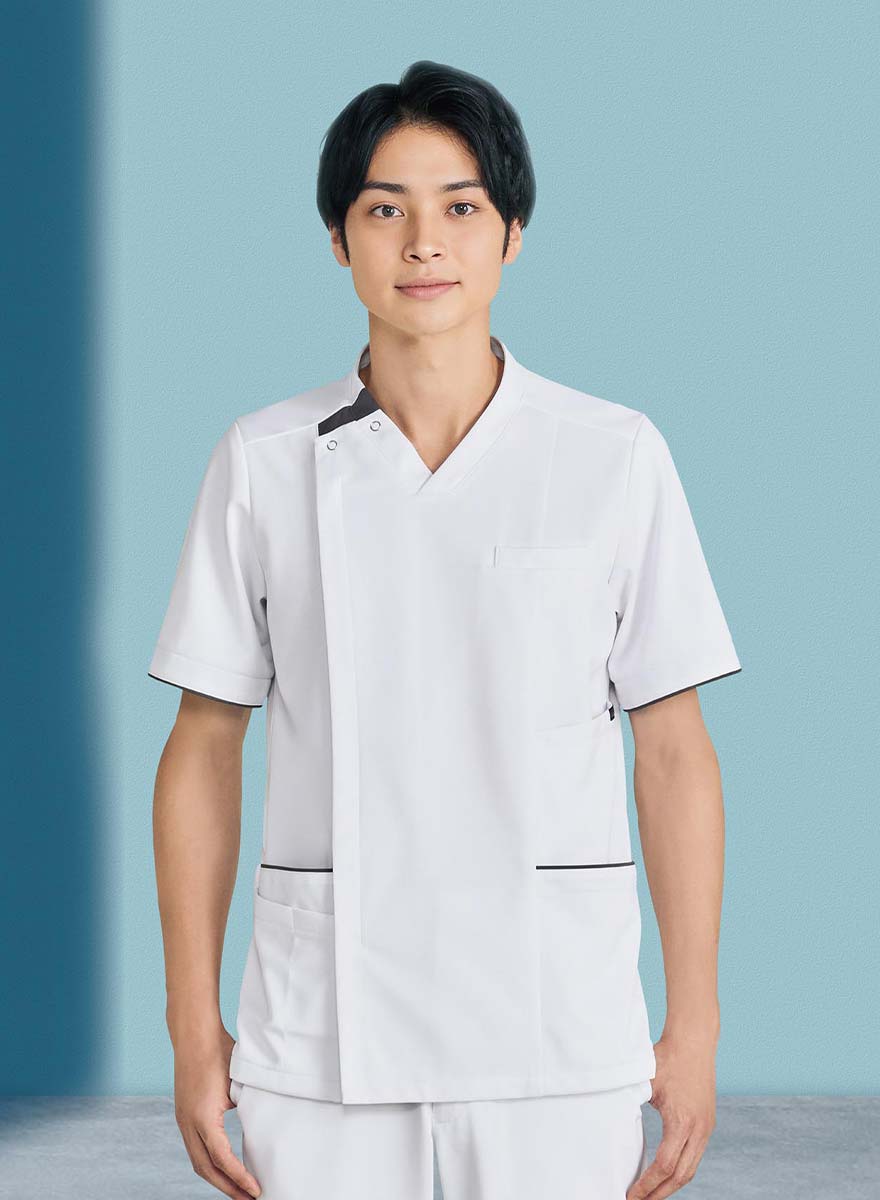 半袖スクラブジャケット(男女兼用) R8591 (リゼルヴァ)商品画像5