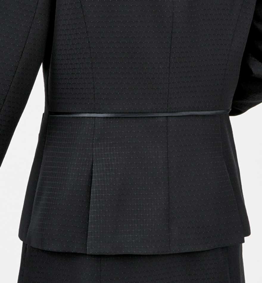 ブルーのドットが華やかさをプラス！上質なブラックのジャケット＋スカートセット - AJ0278/AS2331商品画像5