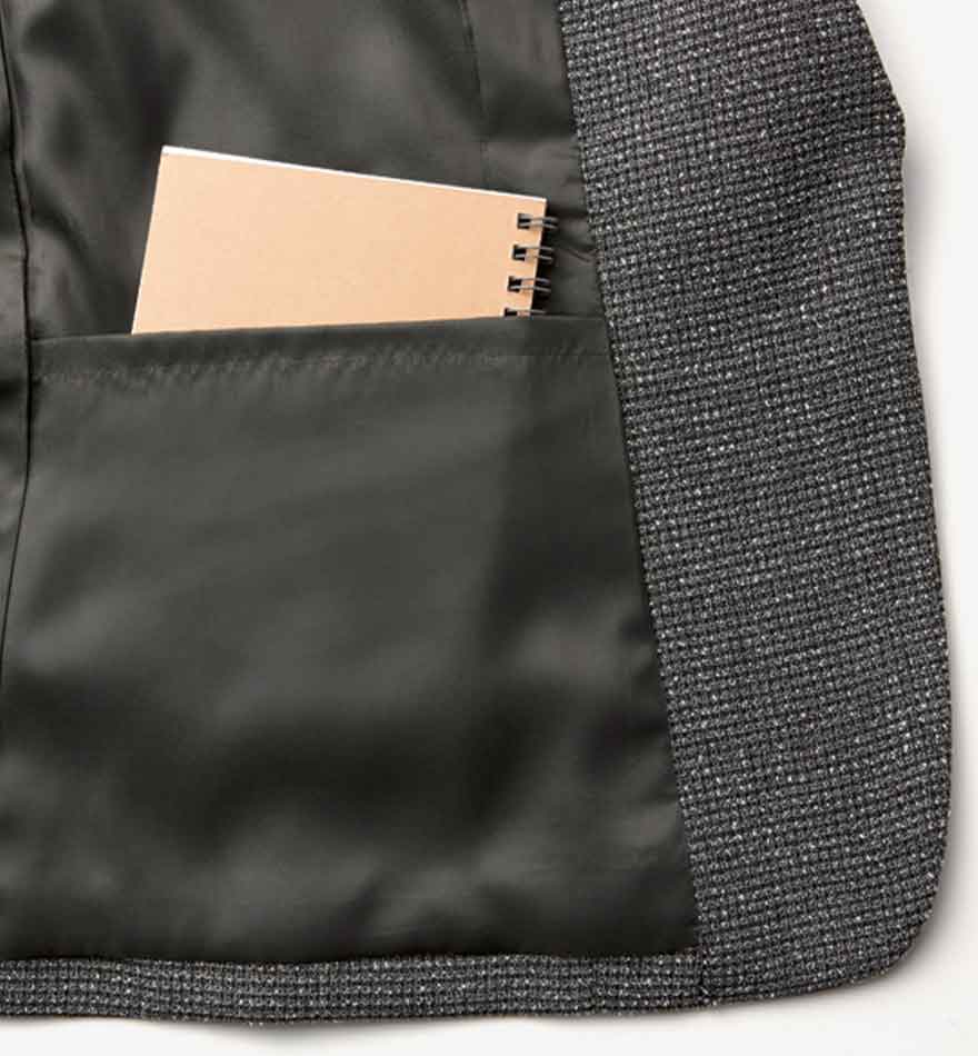 プリーツからのぞくブラックのアクセントが効いたジャケット＋プリーツスカートセット - AJ0281/AS2335商品画像5