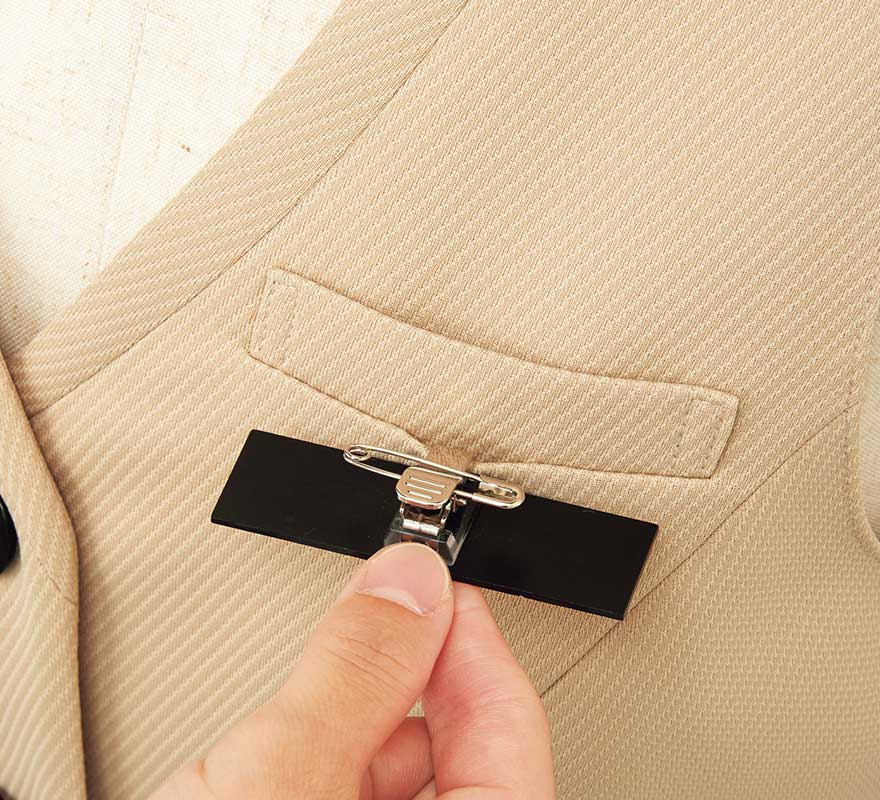 飾りフラップ付きポケットが上品な女性らしさプラスするベスト+スカートセット - WN50V/WN50S商品画像3