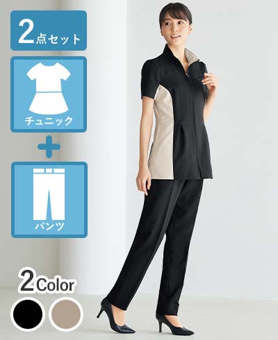 甘さ控えめスマートなチュニック+パンツセット - 42050/72052